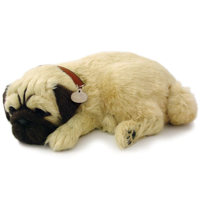 Lifelike pug plush toy outlet