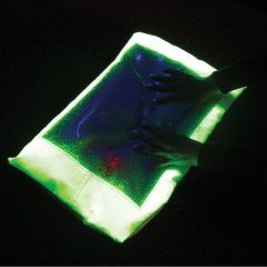 Weighted Sensory Cushion - UV yellow with glow objects