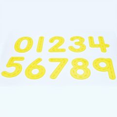 Transparent Numbers - Set of 10 - Yellow