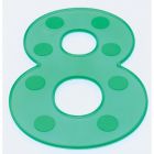 Transparent Numbers - Set of 10 - Green