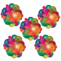 Flashing Rainbow Knot Ball - Set of 5
