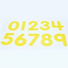 Transparent Numbers - Set of 10 - Yellow