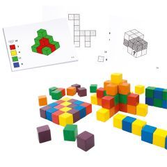 Colourful Wooden Pattern Cubes and Cards Saver Pack
