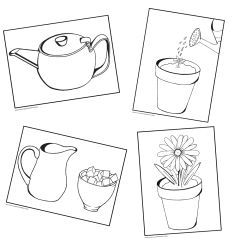 Simple Colouring and Sequencing Duo Pack - Growing a Plant & Tea Time - Set of 96