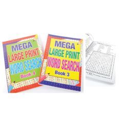 Mega Large Print Word Search Books - Set of 2