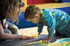 Wall-mounted Interactive Floor Projection