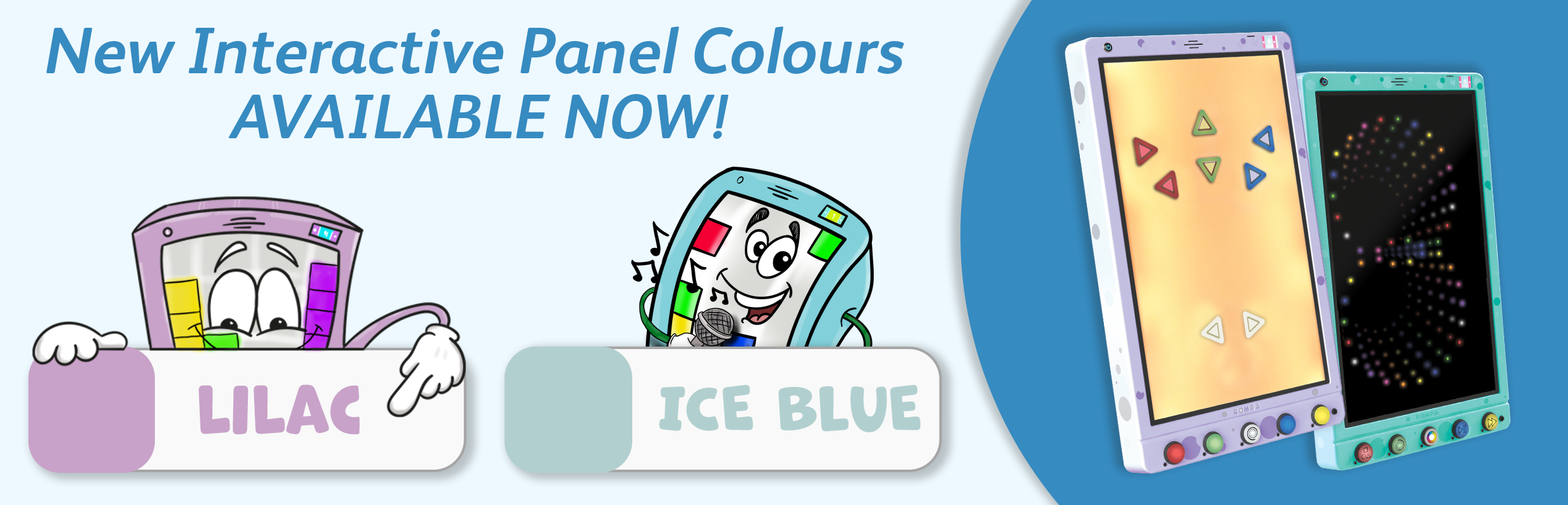 New Rompa Sensory Room Wall Panels Lilac & Ice Blue